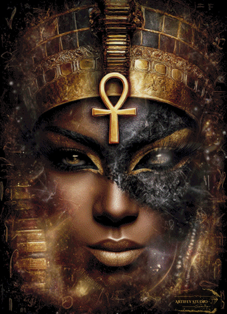 Nefertiti der Nacht by LaViie 80x110 mit 125 Farben - Artifey Studio