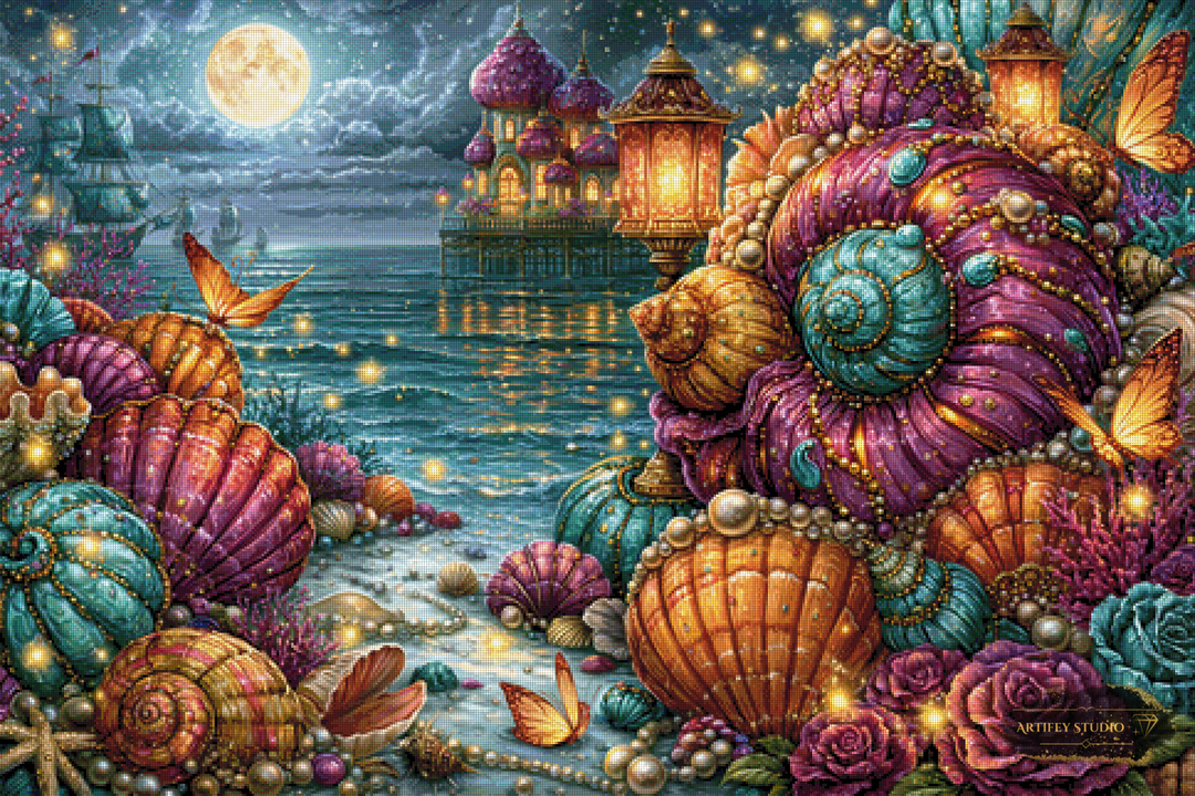 Kingdom of Shells by Mirael 120x80 with 340 Colours
