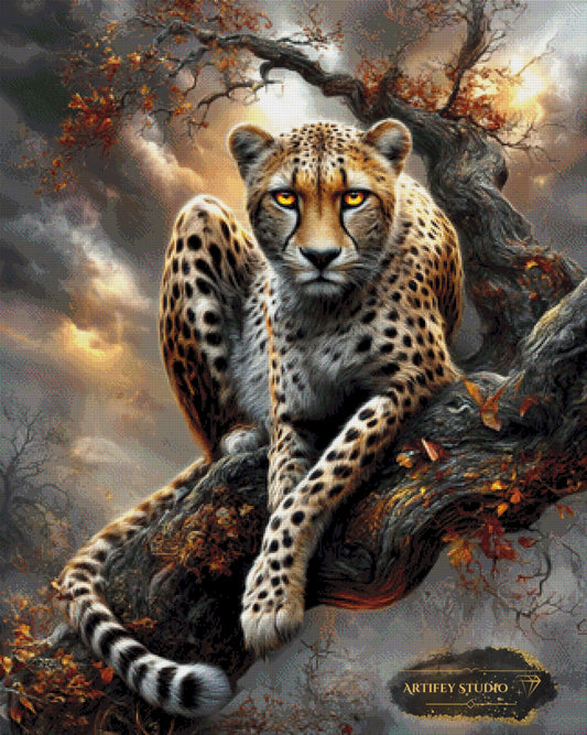 Gepard des Leuchtfeuers by LaViie 80x100 mit 160 Farben