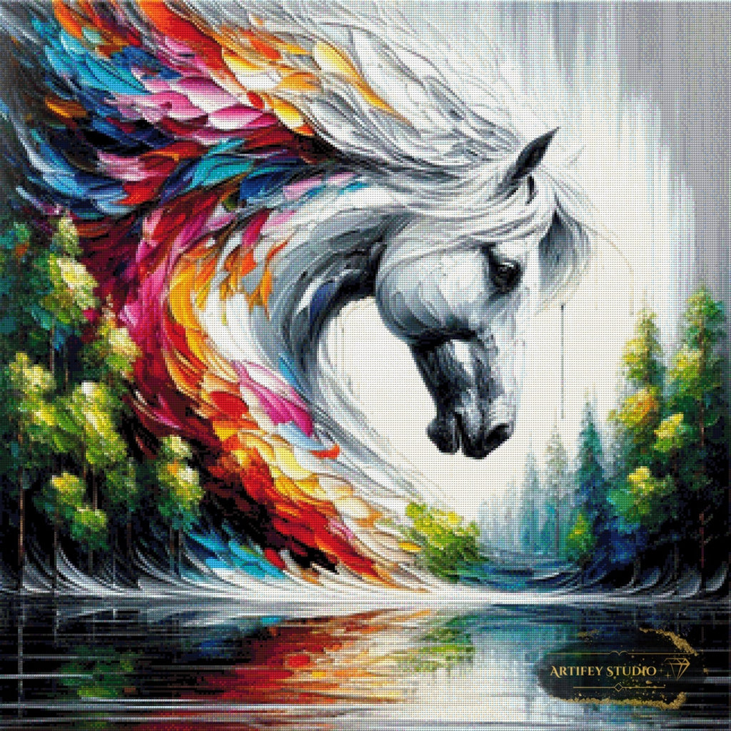 Prisma_Mähne by MAD 80x80 mit 380 Farben Artifey Studio
