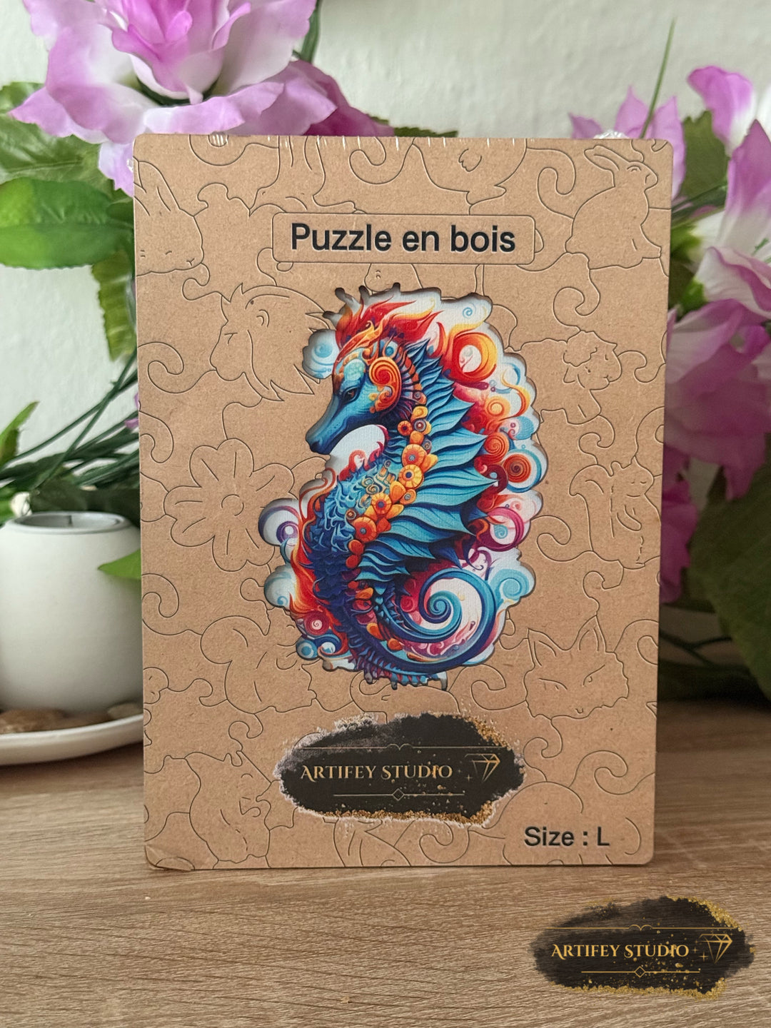 Holzpuzzle- Seepferdchen - Artifey Studio