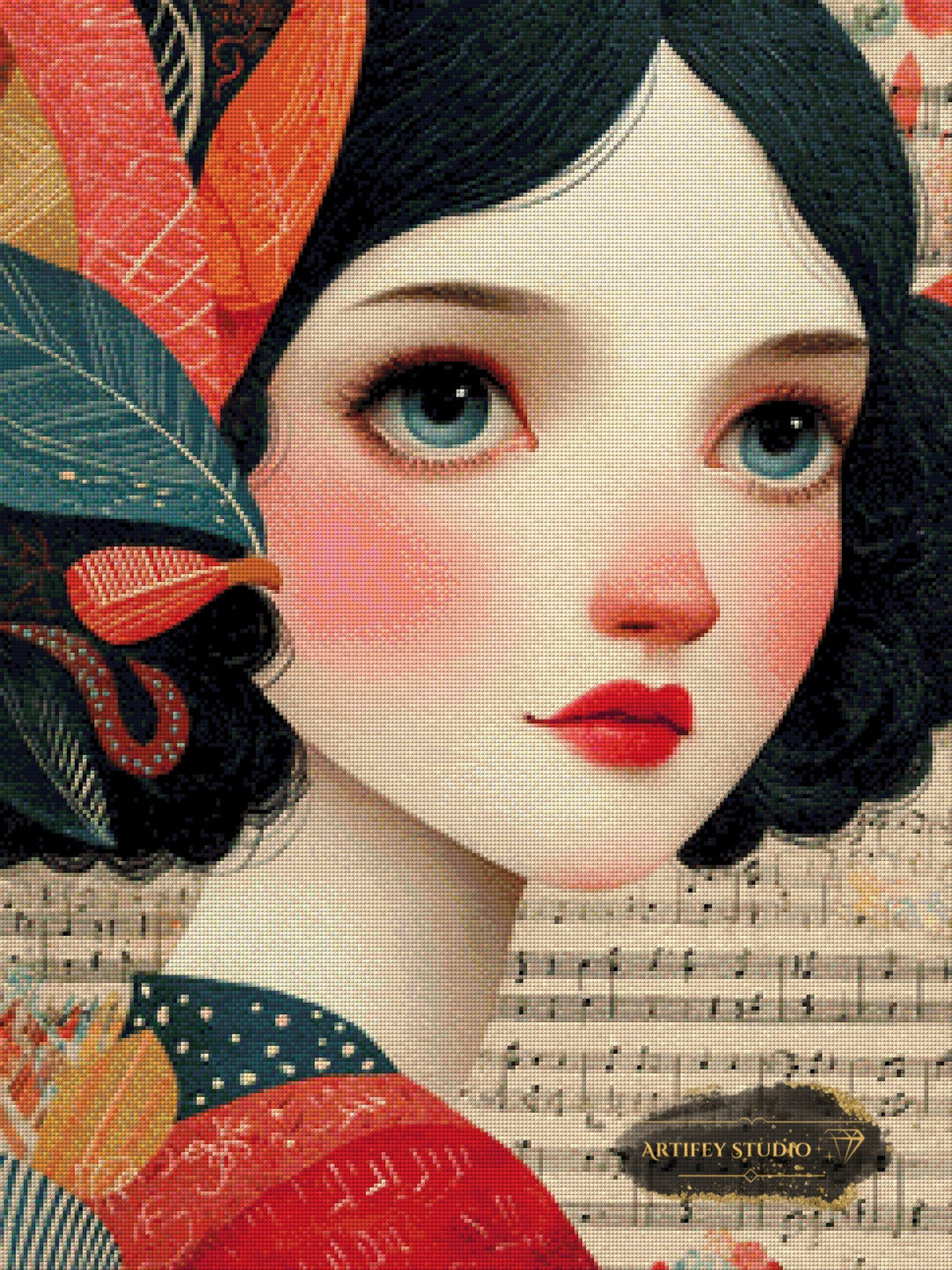 Melody of Silence by Skyler 60x80 mit 160 Farben - Artifey Studio