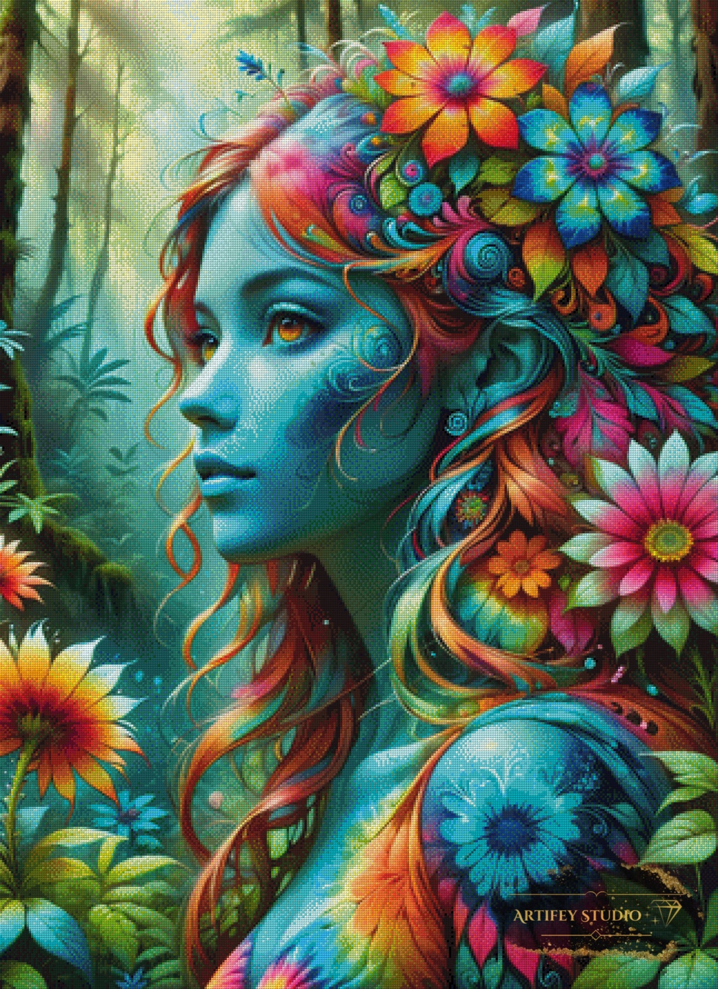 Jungle Queen by Artifey 80x110 mit 370 Farben