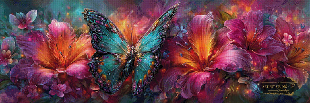 Farfalla di Fiori by Artifey 150x50 mit 300 Farben Artifey Studio