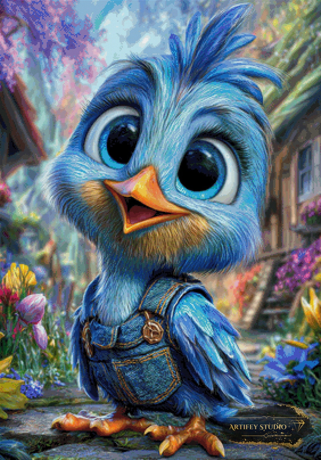 Blue Bird by Artifey 70x100 mit 320 Farben Artifey Studio