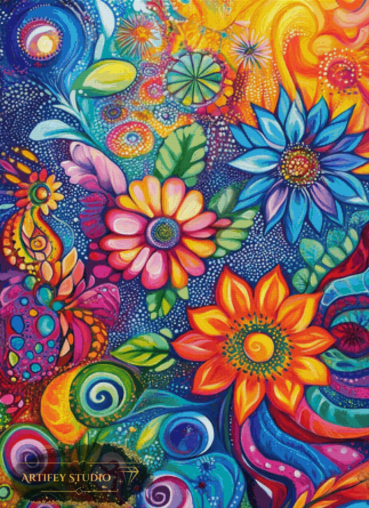 Im Blütenrausch by Salzkatze 80x110 mit 430 Farben