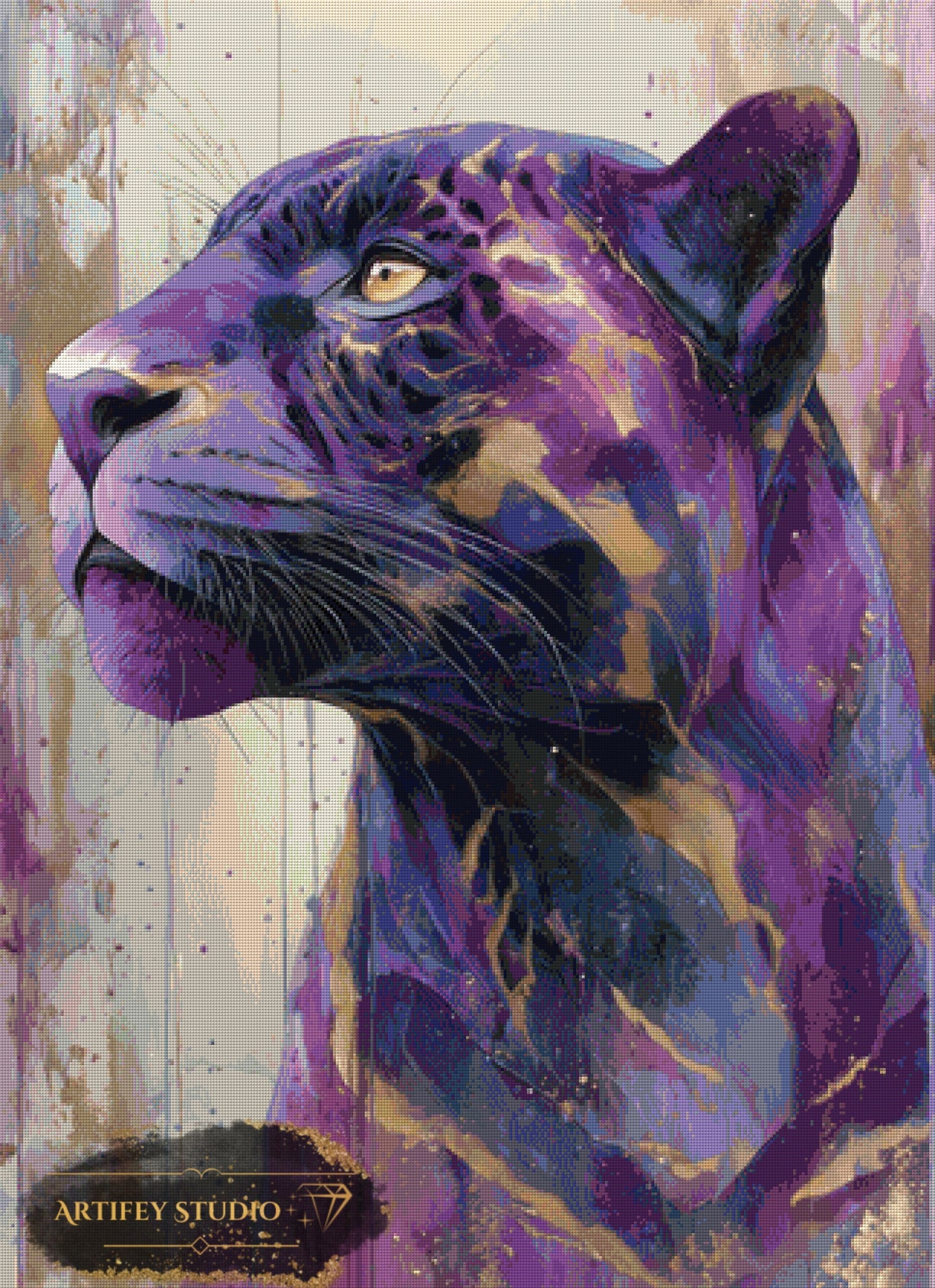 Violet Wildness by Salzkatze 80x110 with 100 colors