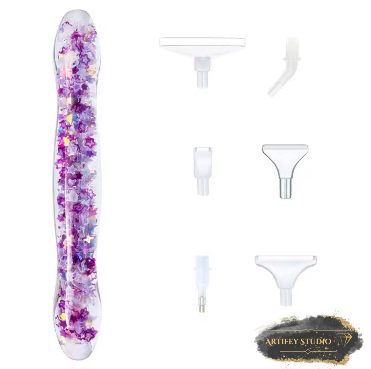 Glow in the dark - Diamond painting Stifte + 6 Aufsätze