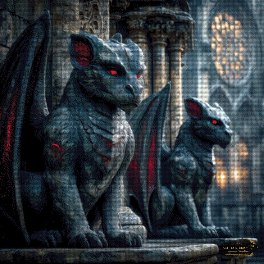 Gargoyles by Morrigan 80x80 mit 130 Farben - Artifey Studio