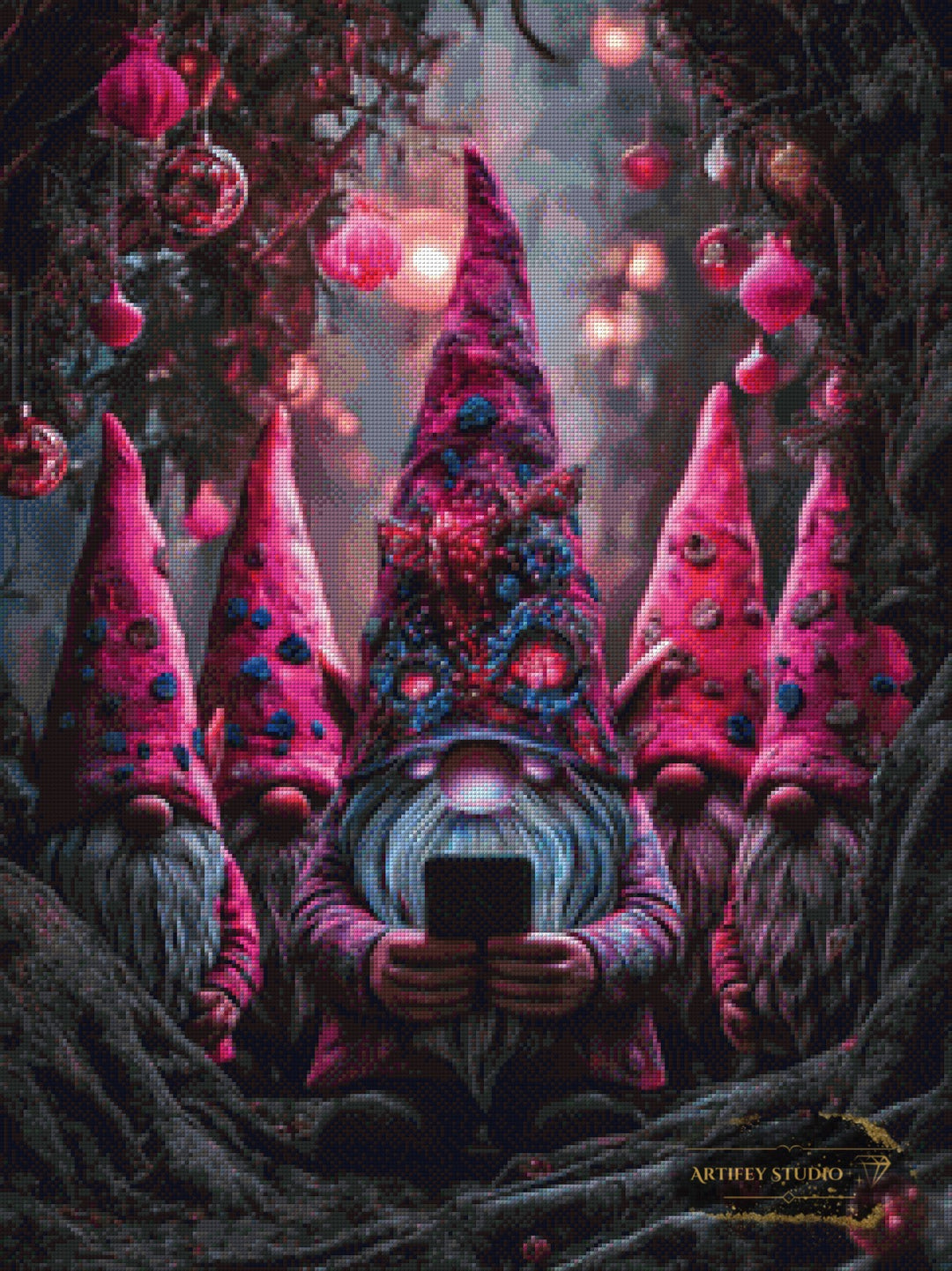 Gnome Calling by Skyler 60x80 mit 160 Farben - Artifey Studio