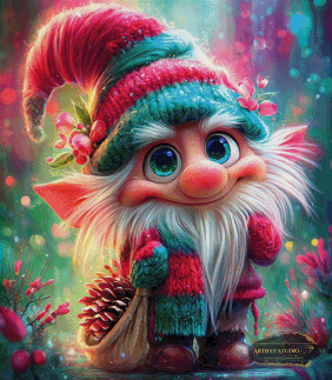 Jollybeard by Mirael 70x80 mit 270 Farben - Artifey Studio