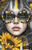 Sunflower girl by Lexxa 70x110 mit 175 Farben