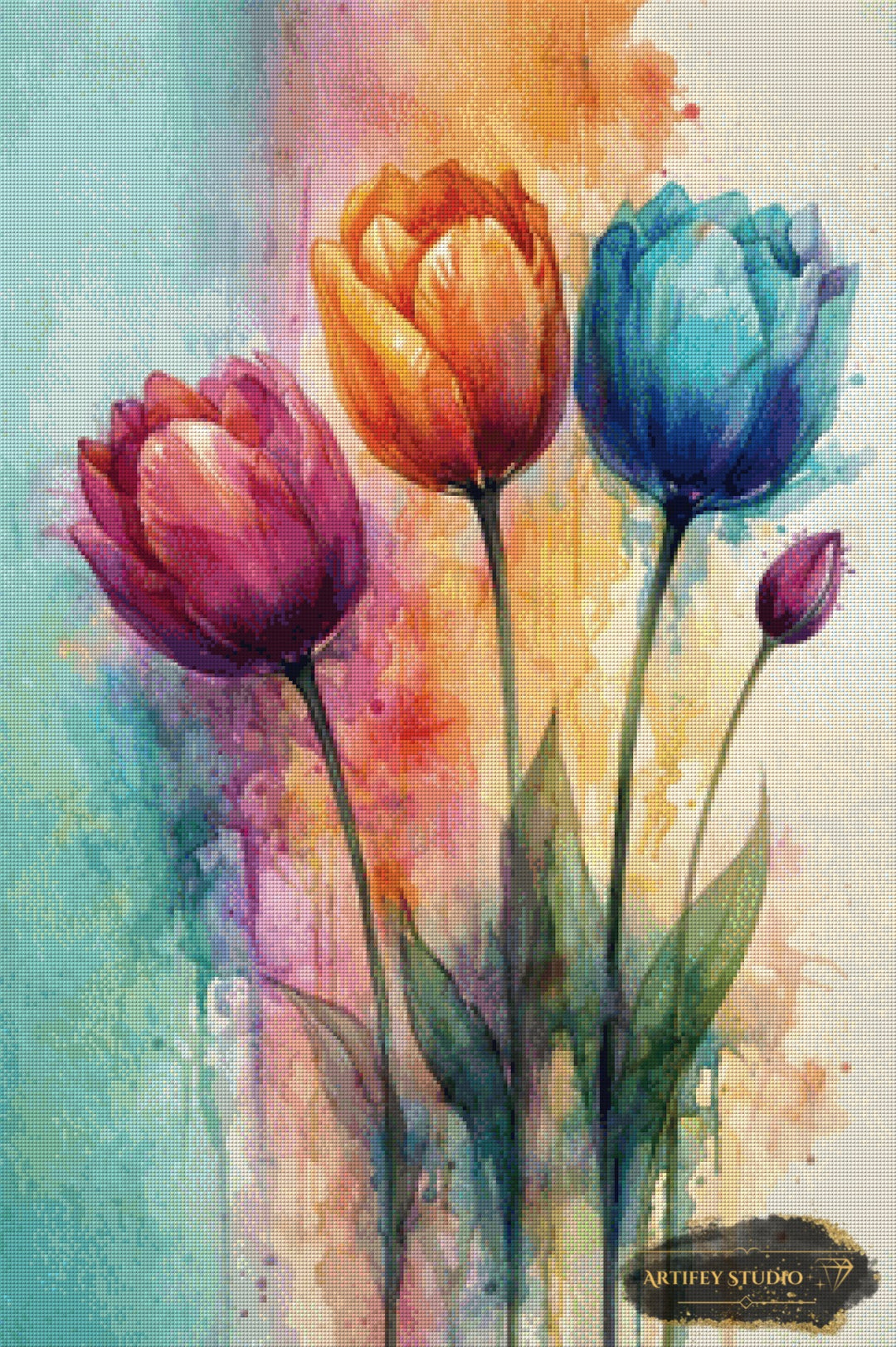 Tulpentraum by Daye 60x90 mit 270 Farben