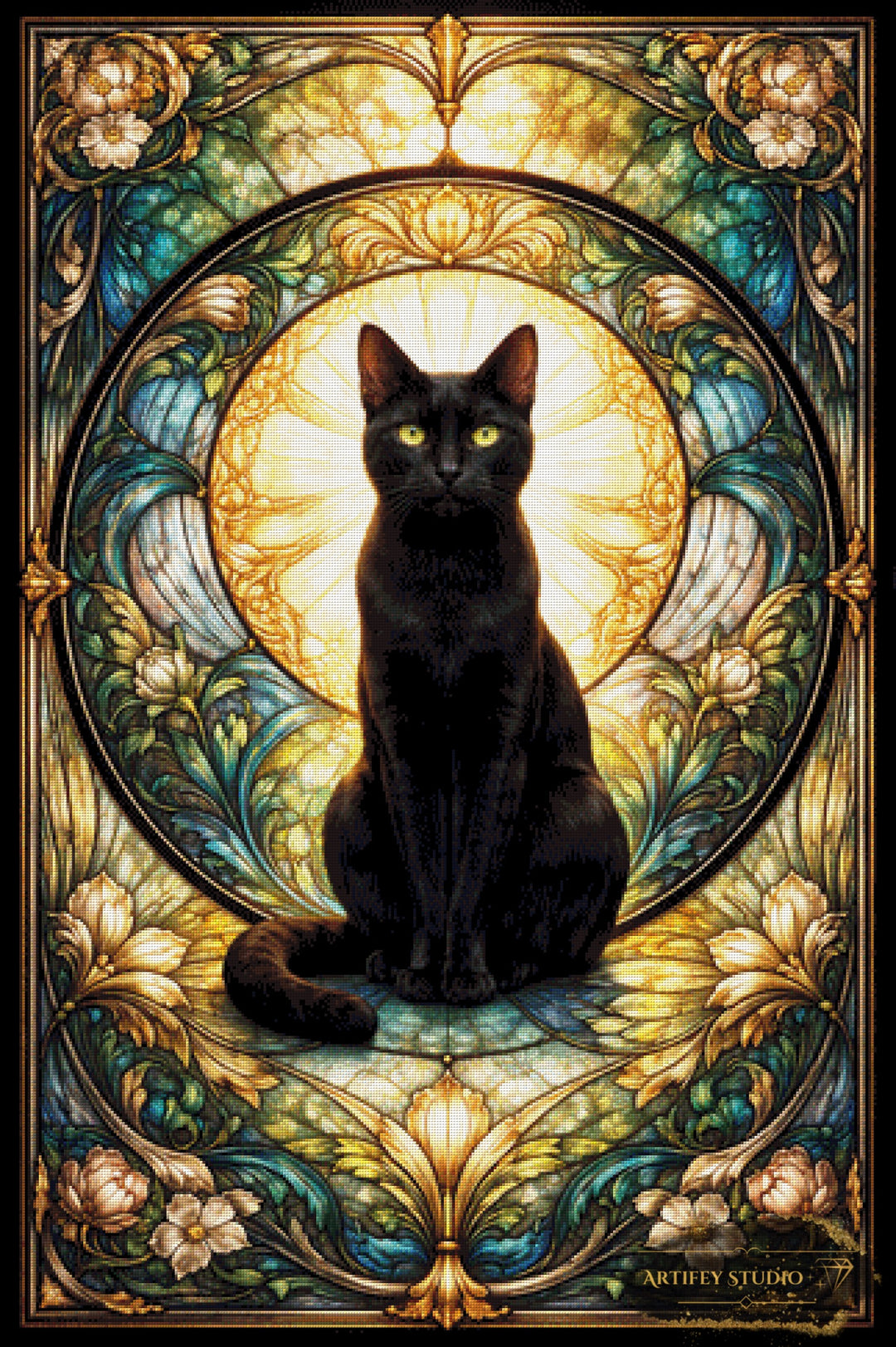 Tempelkatze by Pixxchicks 80x120 mit 230 Farben
