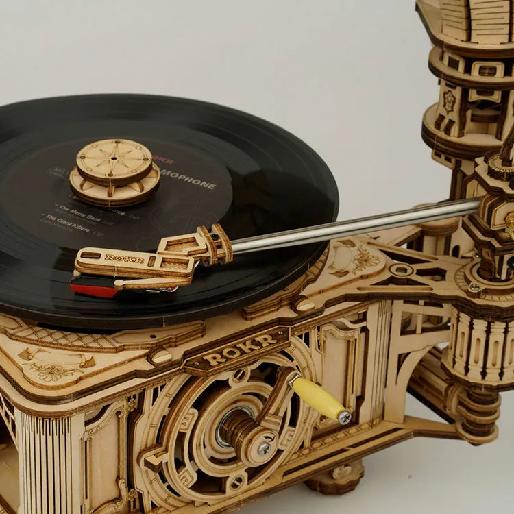 Klassisches Grammophon (Elektrischer Drehmodus & Handdrehmodus) 3D Puzzle