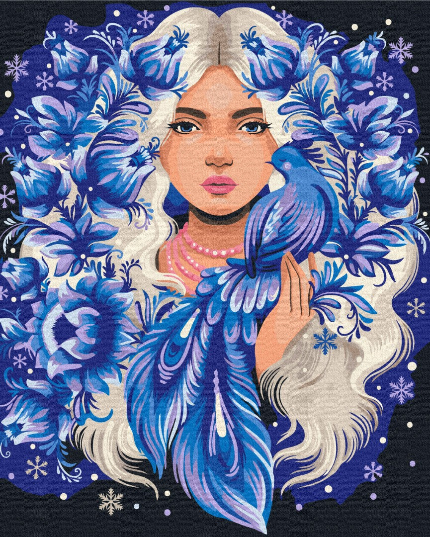 Premium Paint by Numbers "She is Winter © Polina Skurikhina"