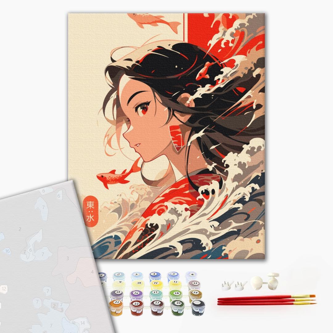 Premium Paint by Numbers “The Element Water”