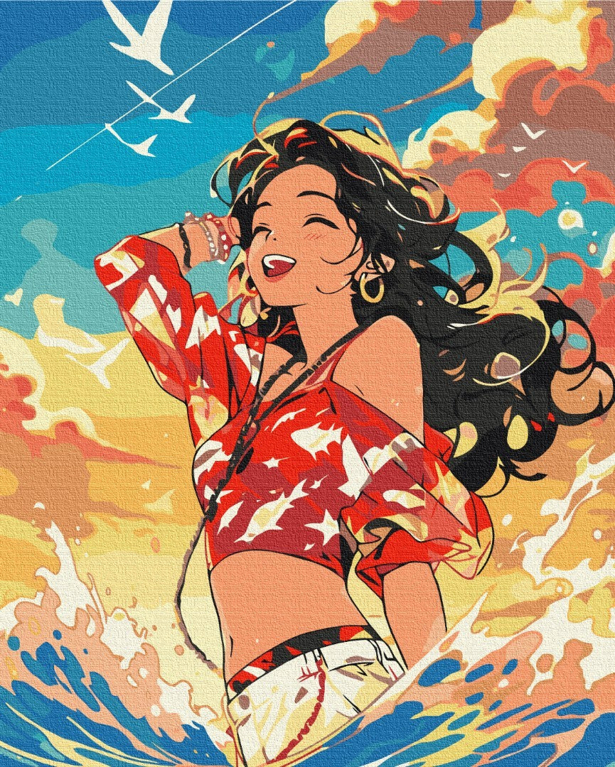 Premium Paint by Numbers “In the Rhythm of the Waves”