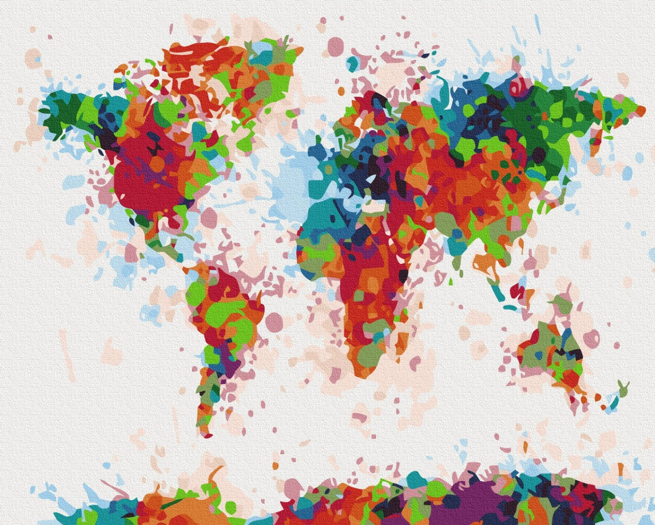 Premium Paint by Numbers “Colored Map”