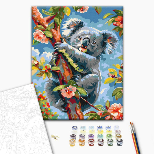 Paint by numbers “Koala in Flowers”