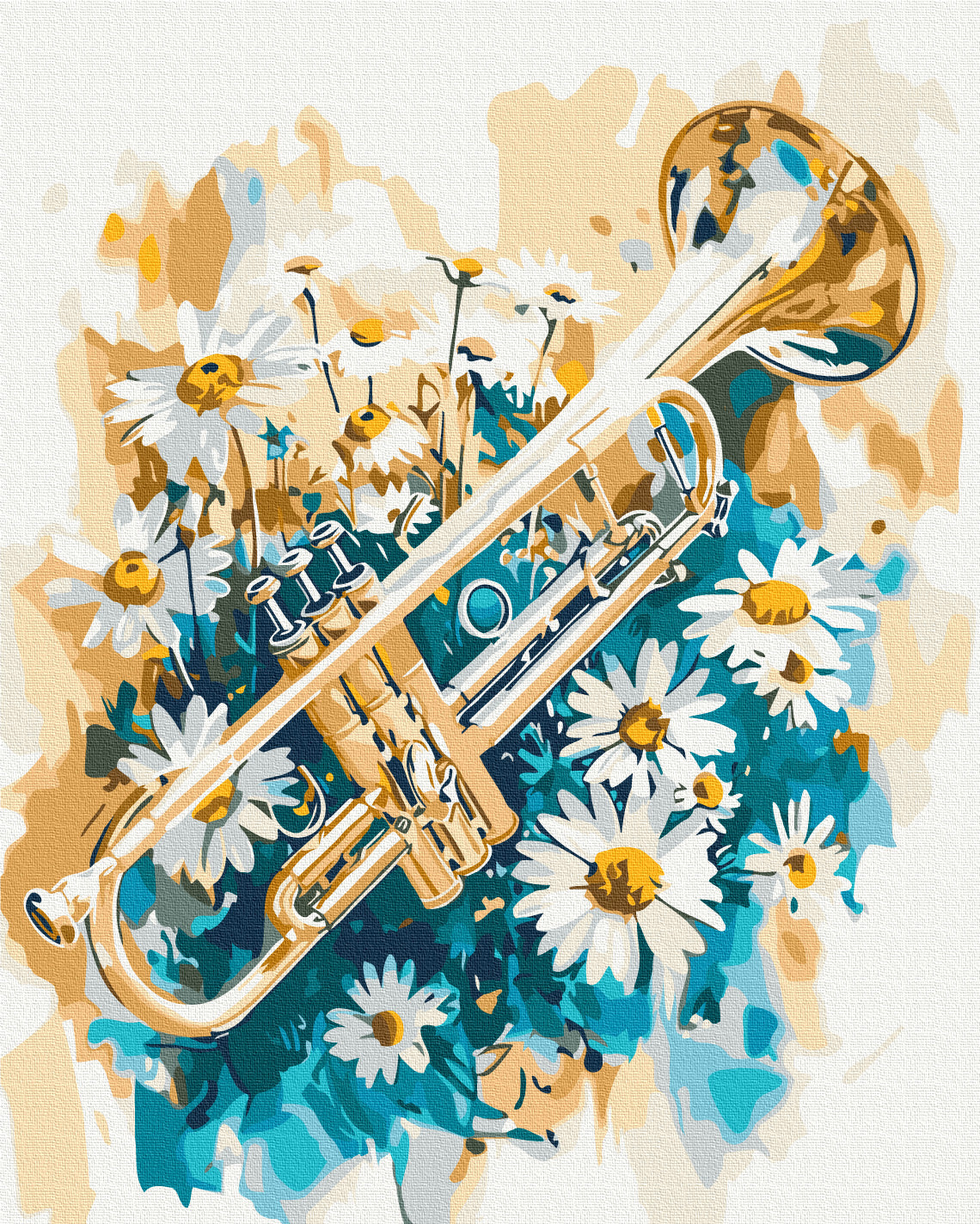 Paint by Numbers “Piping Daisies”