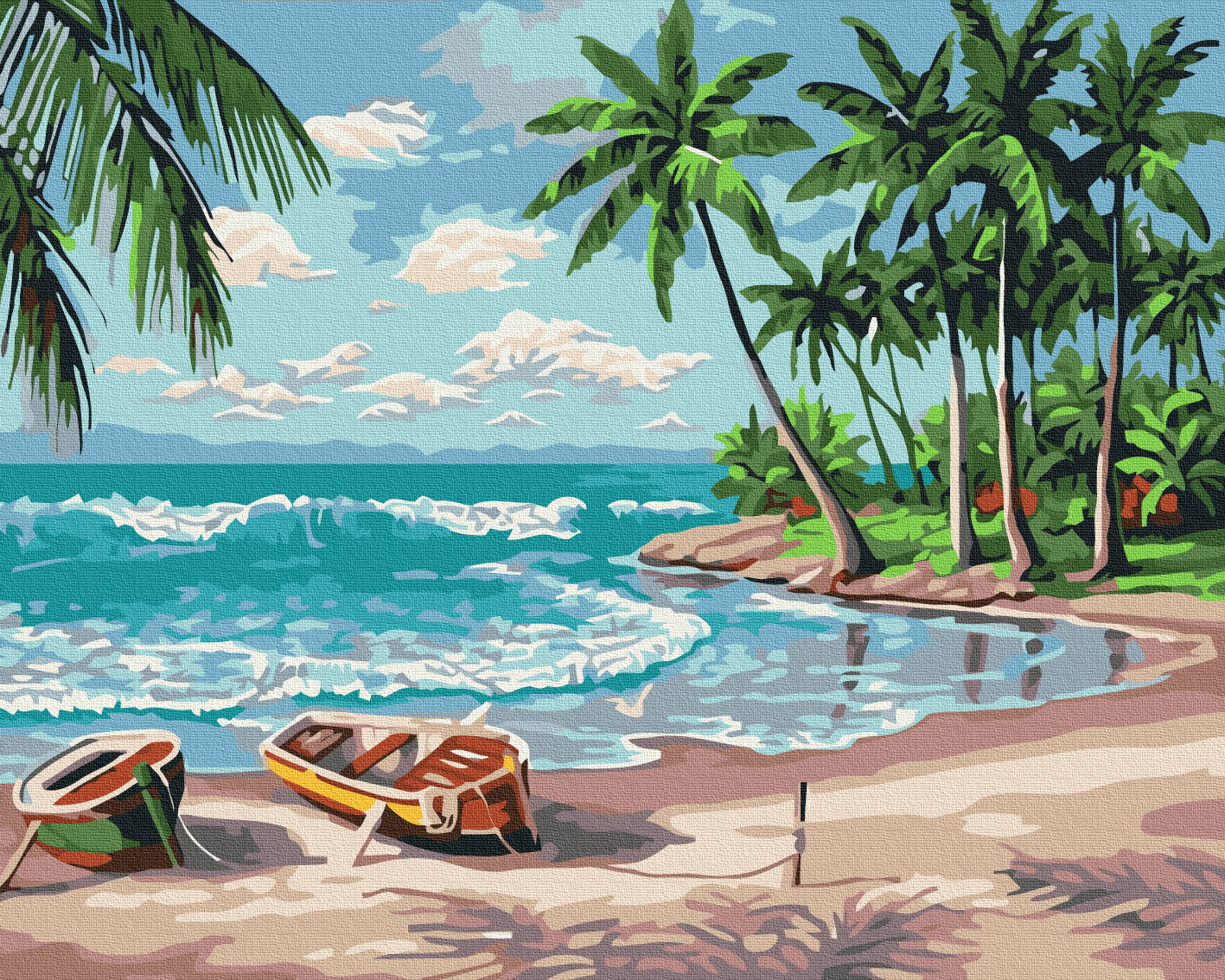 Premium Paint by Numbers “Boston Terrier in a Wreath”