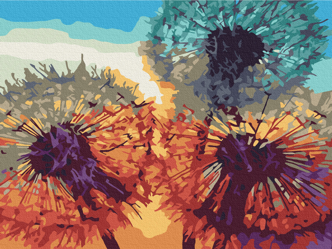 Premium Paint by Numbers “Dandelions at Sunset”