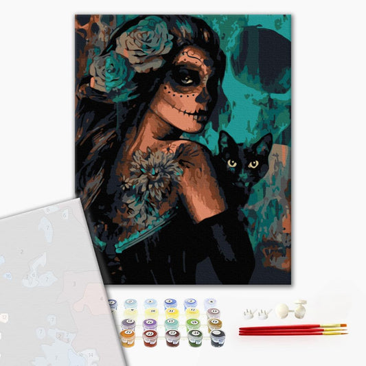 Premium Paint by Numbers “Lady Halloween”