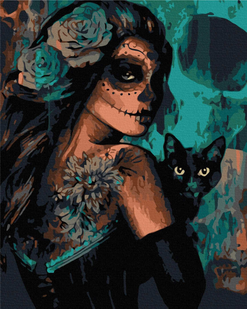 Premium Paint by Numbers “Lady Halloween”