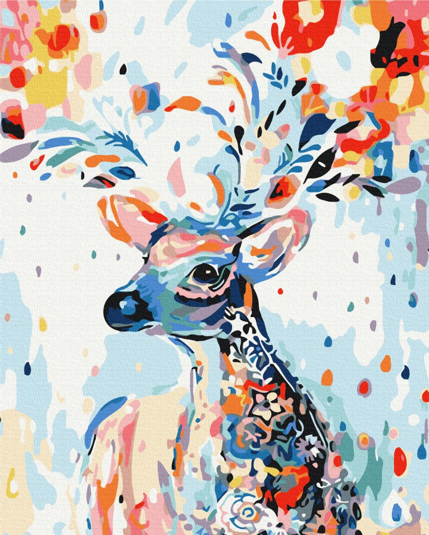 Premium Paint by Numbers “Colorful Deer”