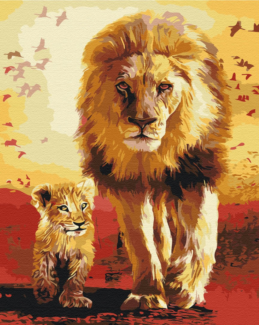 Premium Malen nach Zahlen „Spaziergang in der Savannah“