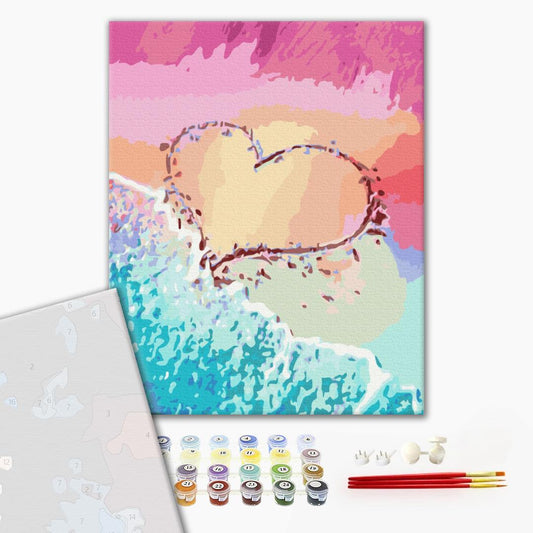 Premium Paint by Numbers “Love on the Coast”