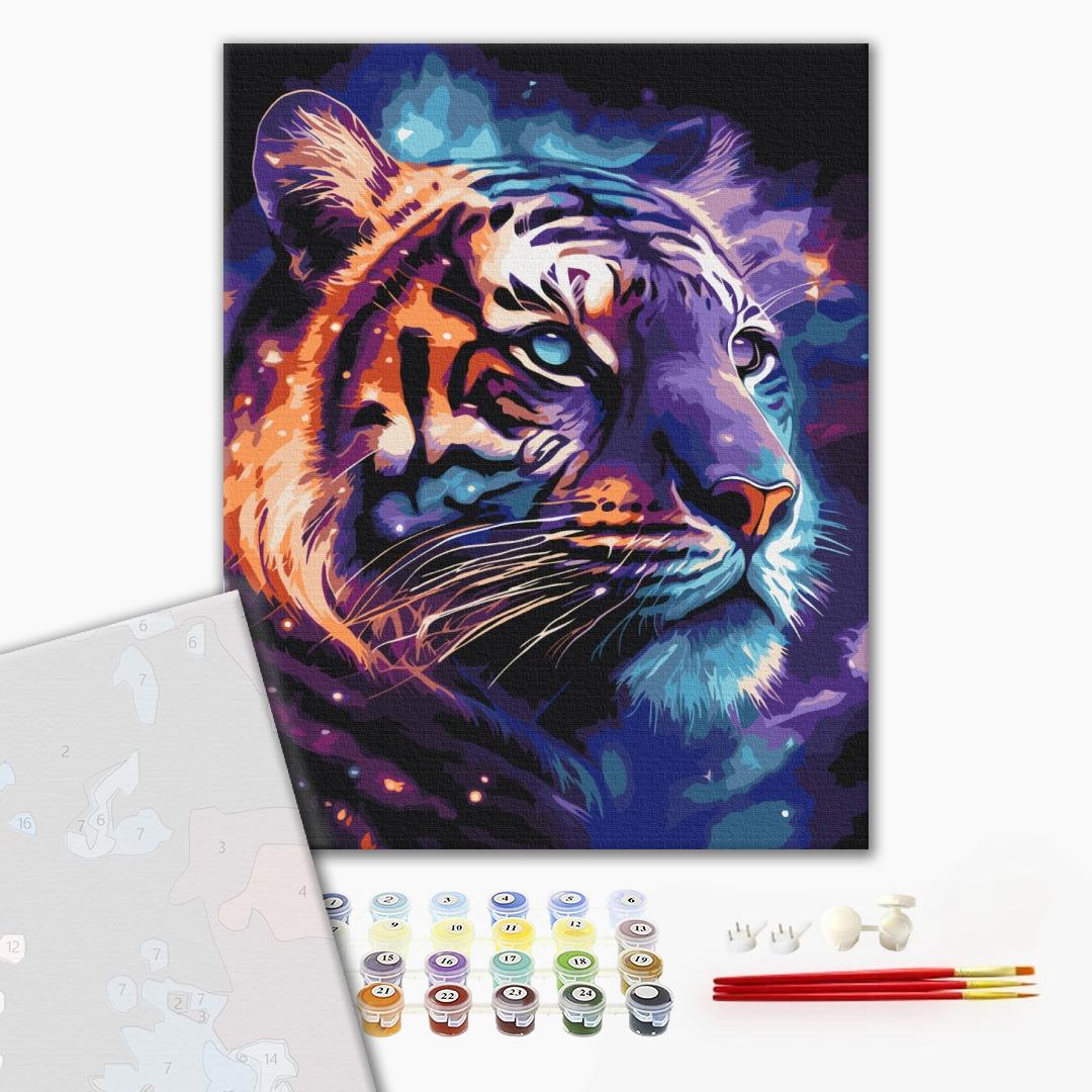 Premium Paint by Numbers “Space Tiger”
