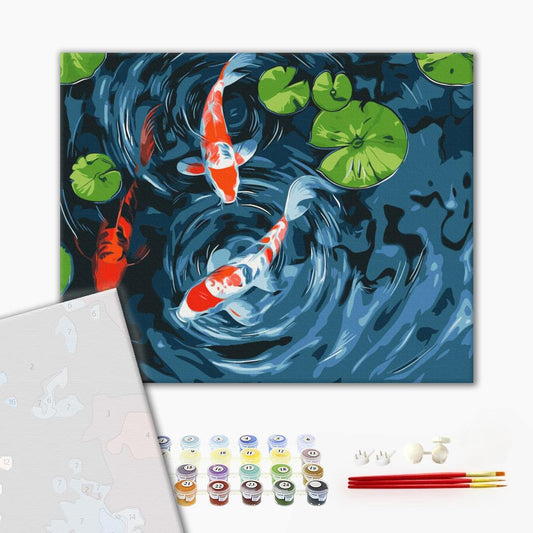 Premium Paint by Numbers “Japanese Pond”