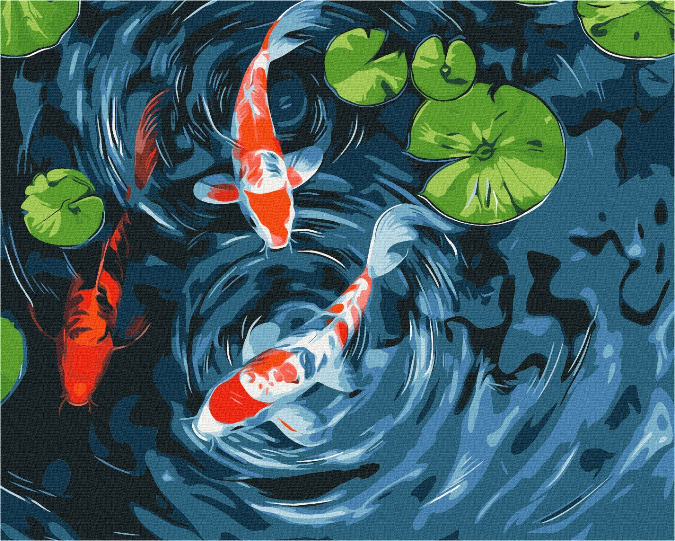 Premium Paint by Numbers “Japanese Pond”