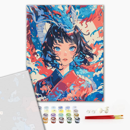 Premium Paint by Numbers "The Girl Who Became a Dragon"