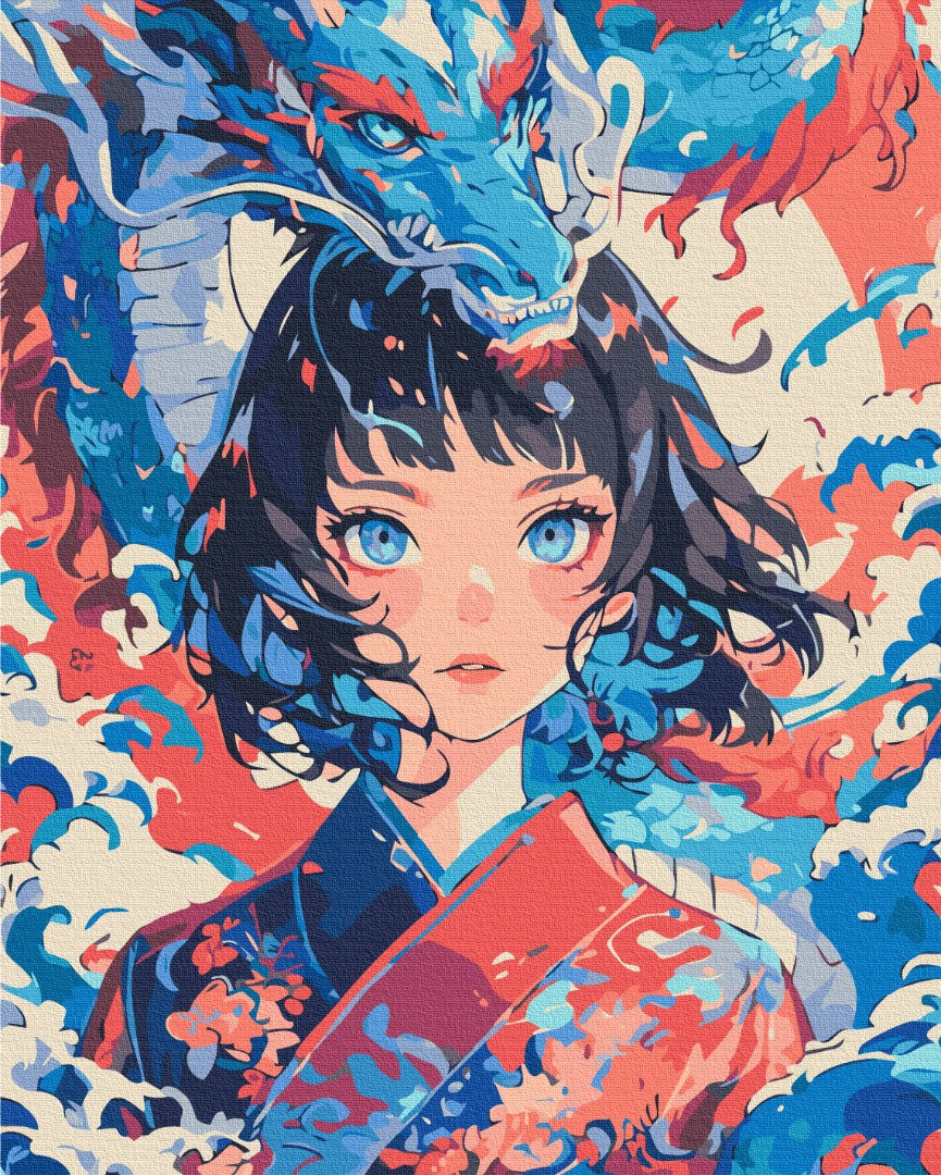 Premium Paint by Numbers "The Girl Who Became a Dragon"