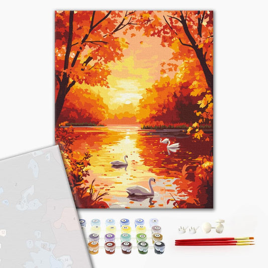 Premium Paint by Numbers “The Golden Symphony of Nature”