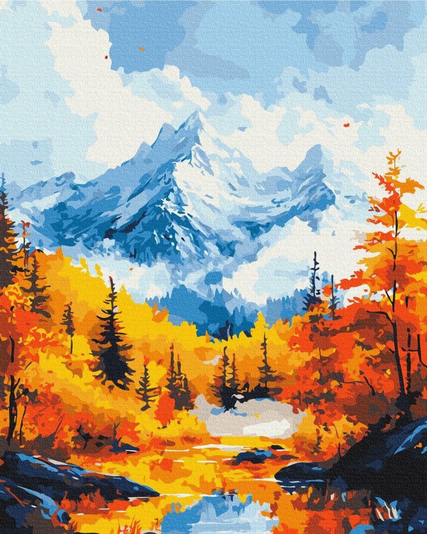 Premium Paint by Numbers “Golden Autumn in the Mountains”