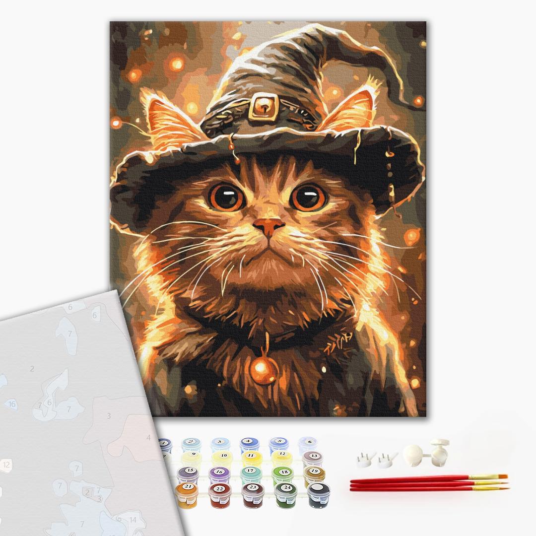 Premium Paint by Numbers “Magician Cat”