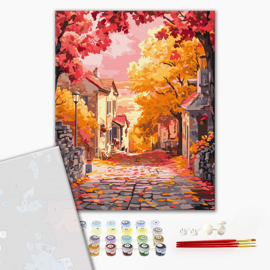 Premium Paint by Numbers “Autumn Sunset”