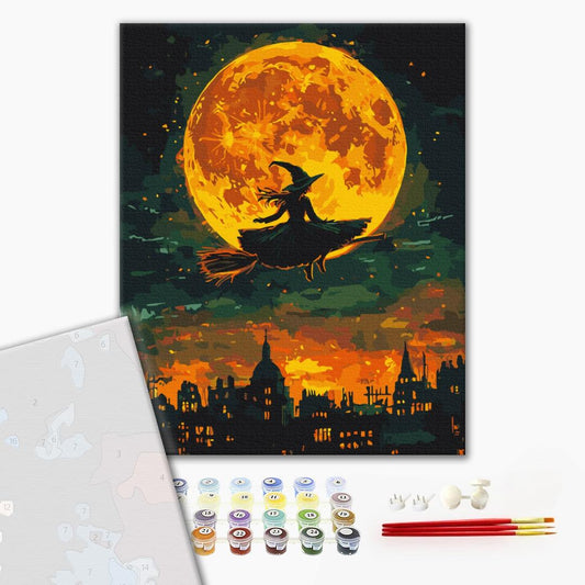Premium Paint by Numbers “Escape of the Witch”