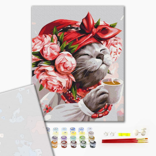Premium Paint by Numbers “Mistress cat ©marysha_art”