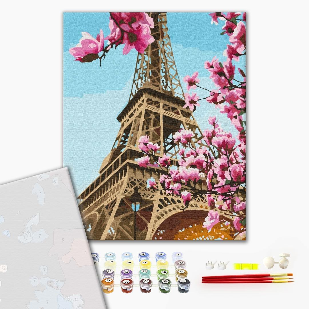 Premium Paint by Numbers “Sakura in Paris”
