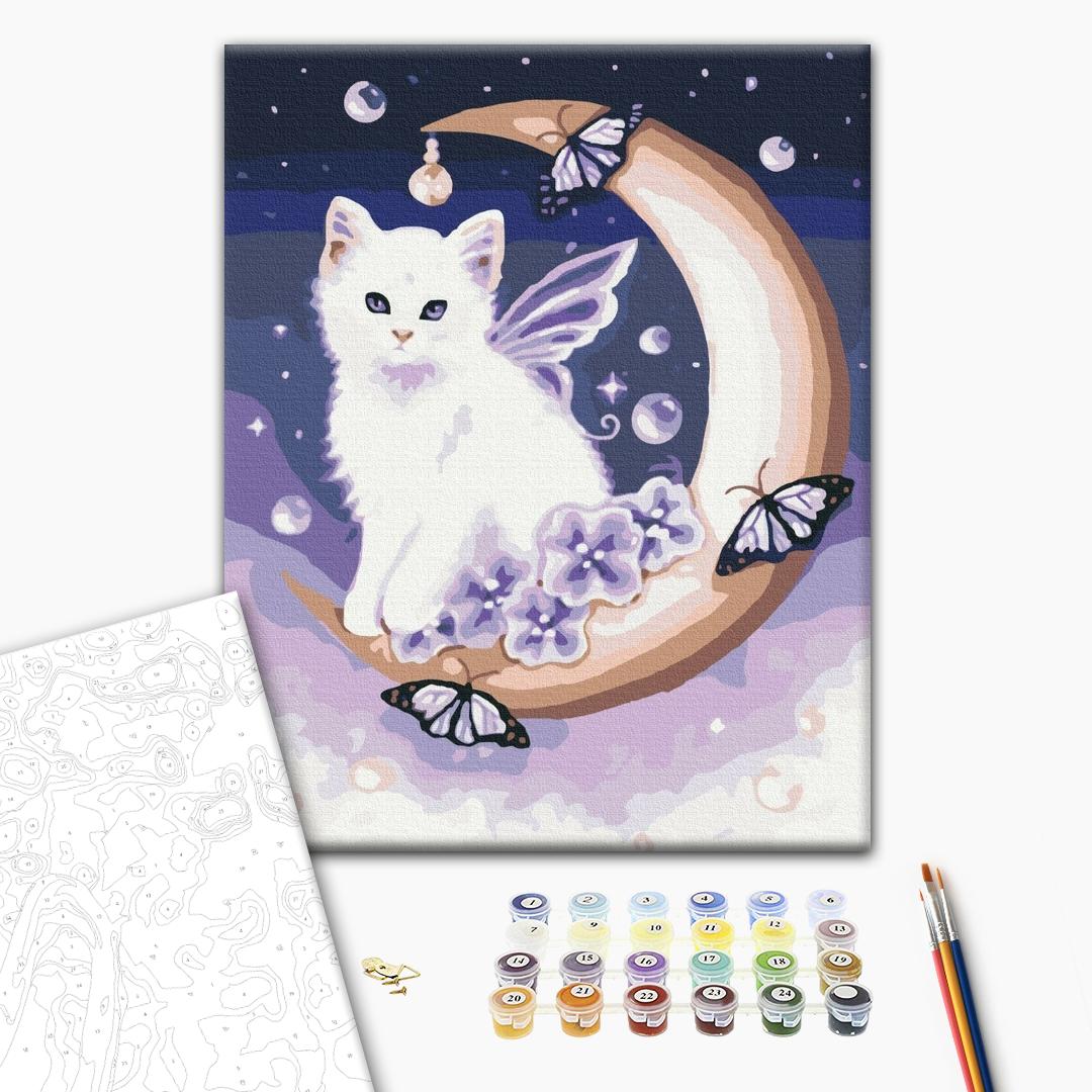 Premium Paint by Numbers “Moon Cat”