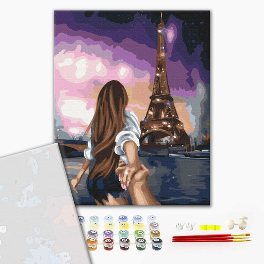 Premium Paint by Numbers "Say Paris "Yes!""