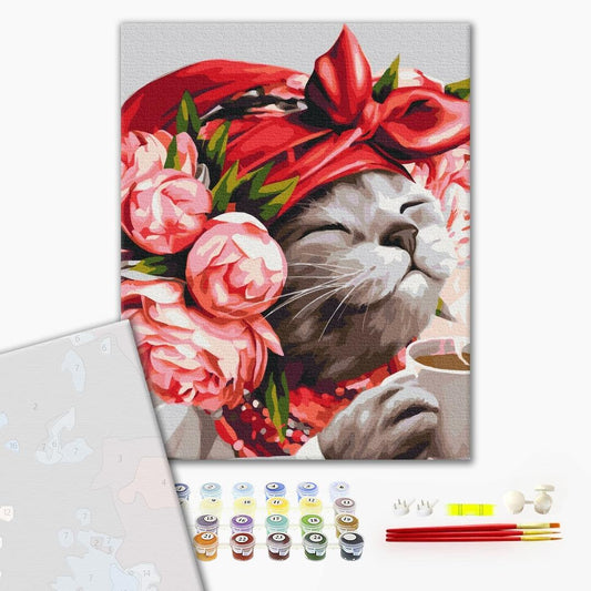 Premium Malen nach Zahlen „Mistress cat ©Marianna Pashchuk“